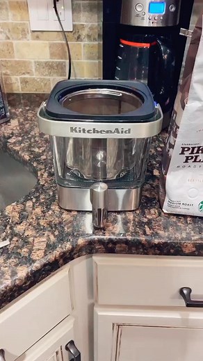 The Cold Brew process with my #KitchenAid cold brew maker #coldbrew #starbucks #fyp #coffee #kitchenaid #quarantinelife