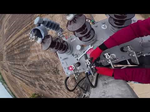 Transformer Installation on Electric Pole | High Voltage Utility Line Work by USA Linemen ⚡