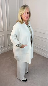 4.3K views · 34 reactions | ✨ Shop the look | Luxury Leisure ✨ Edge to edge cardigan : https://jennys.ie/products/long-cardigan-with-pockets-beige-1071v-bei Paisley print top : Knit pants : https://jennys.ie/products/wide-leg-pant-beige-1084-bei | Jenny's Boutique | Facebook