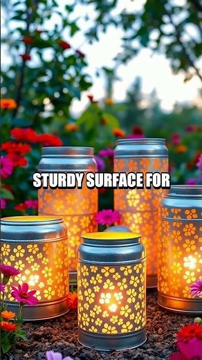 Quick DIY Candle Holders from Recycled Tin Cans
