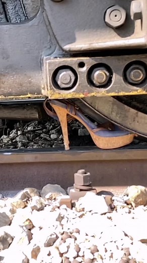 High Heels get smashed by Train! #crushingthings #experiment #powertest #top5 #science #highheels