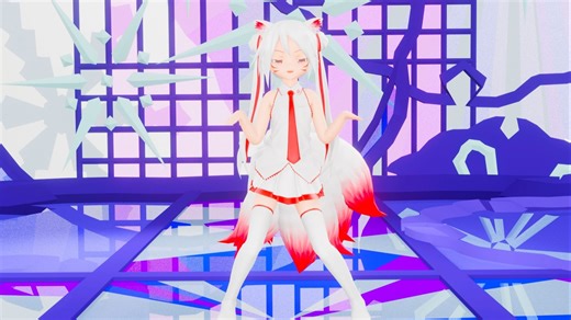 九尾小狐狸ankha摇！nine tailed fox miku ankha dance