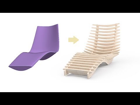 Woodwork for inventor V8 and freeform skeleton tutorial sun chair