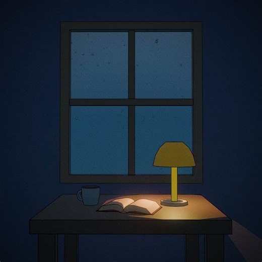 Rainy Desk: A Warm Low Poly Refuge [ AtmosCube ]