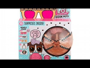 LOL Surprise Biggie Pets DJ K9 Unboxing Toy Review 15 Surprises Inside