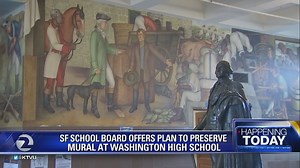 Actor Danny Glover against decision to remove mural at Washington High School
