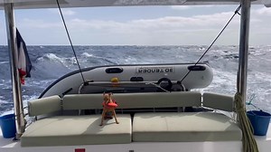 Jour 3 / Traversée de l’Atlantique Du Cap Vert 👉 Martinique 🇲🇶 📍 Position : 16°15.739'N 34°37.162'W 💨 Vent : ~17 noeud , 120°, 1 ris GV&GÉNOIS ⛵ Distance : 492 mn de fait / 1608 mn restants ⚡ Vitesse : 8 nœuds 🌊 Mer : Houle d’environ 2,5 m 🐟 Poissons du jour : 2 oiseaux 🦅. Ils ont confondu notre leurre avec leur dîner. Heureusement il était encore en vie et plein d’énergie. Nous les avons relâché évidemment. ☀️ Météo : Ensoleillée, température parfaite Pensée du jour 🌊⚓️ Aujourd’hui, le