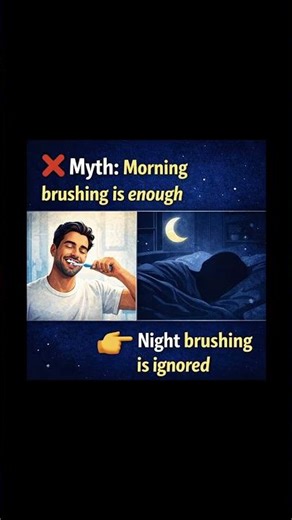 Skipping night brushing? Damaging your teeth without knowing!Always brush before sleep.