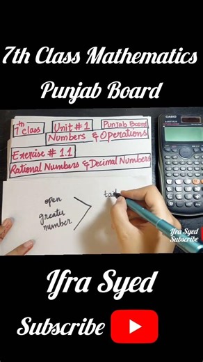 7th class maths ex 1.1 #ascending_order #symbols #shorts