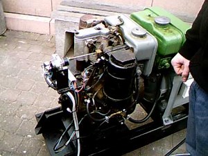 Hatz diesel generator working