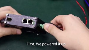 Mini Industrial 2 Ports Gigabit Fiber Media Converter Supporting DIN-Rail Installation, IEEE 802.3af/at 30W PoE+ Fiber Switch with 2 RJ45 Port and 1 SFP Port, 12~48V DC Power Input