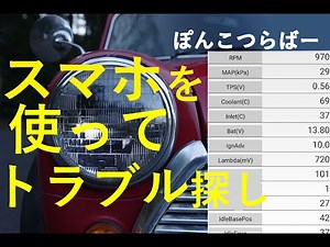 【ローバーミニ】MEMS Diagを使った、修理の様子です。 Closed Loop / MAP / Lambdaの項目について解説しています。