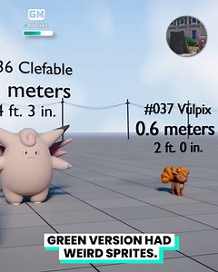 How big are gen 1 pokemon 😱 Check out more by Biochao | Gaming Moments