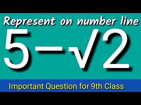 Represent 5-√2 on the number line, Locate 5-√2 on number line, 5–√2 on number line,