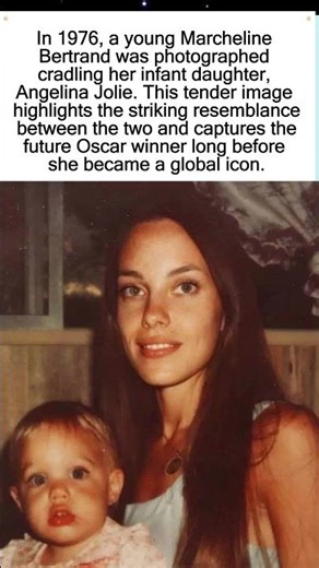 Baby Angelina Jolie and Mother Marcheline Bertrand (1976)
