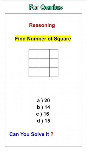 how many square। find number of square। counting figures