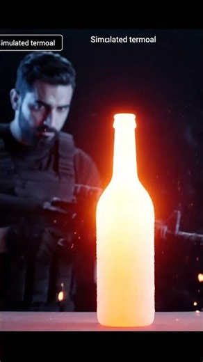 Thermal Look Bottle Breaks | Simulated Heat Pops #shorts