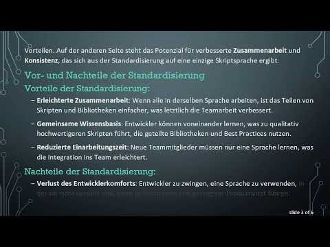 Sollten Sie in einer Entwicklergruppe auf eine Skriptsprache „Standardisieren“?