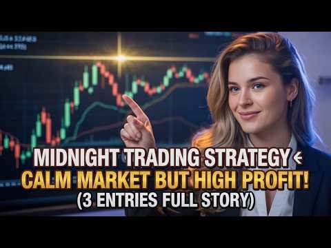 “Midnight Trading Strategy 🌙 Calm Market but High Profit! (3 Entries Full Story)” || Platform QUOTEX