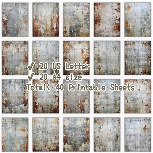 Grunge Digital Paper — Rusty Canvas Texture for Junk Journal & Scrapbook - Etsy