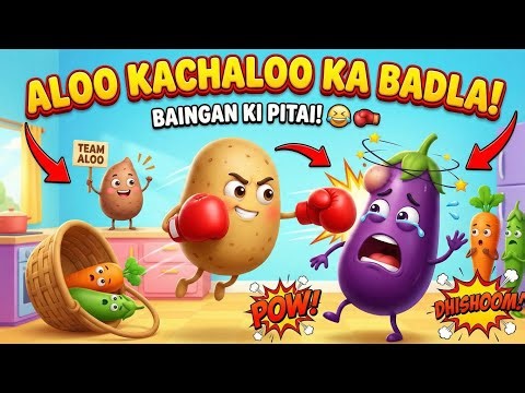 Aloo Kachaloo Ka BADLA! 😡🥊 Aloo Vs Baingan Funny Fight 🍆😂
