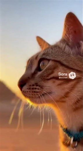 Cat climbing a pyramid