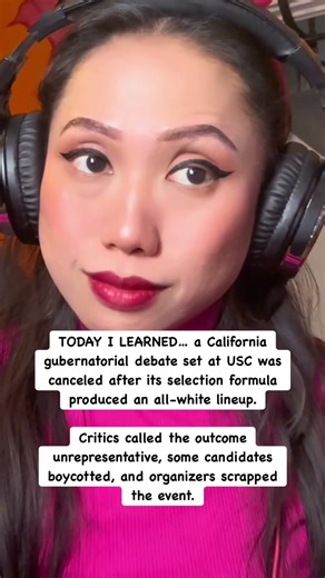 So apparently a major gubernatorial debate at USC got canceled less than 24 hours before it