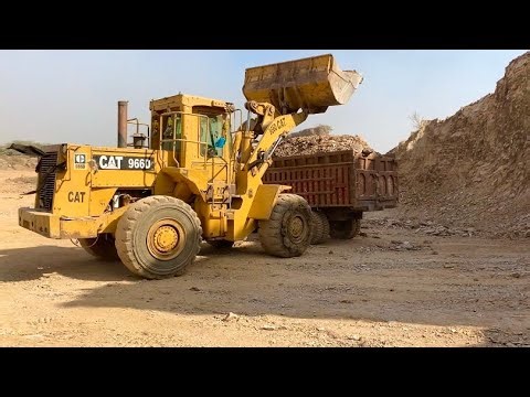 Heavy Rock Loading by Caterpillar Machine | Dumper Truck & Trolley at Work #catterpillar #loading