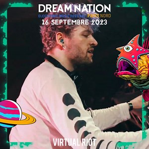 1.2K views · 38 reactions | BASS MUSIC STAGE ► VIRTUAL RIOT [DE] Masterclass de grosse heavy dubstep en prévision !  Le colosse Virtual Riot prépare un Tetris mental de délicieuses frequences basses 朗 #DN23 #VirtualRiot ➡️ Event FB : bit.ly/DreamNation2023 ➡️ Regular Ticket : dreamnation.seetickets.com | DREAM NATION FESTIVAL | Facebook