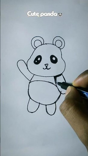 🐼 How to Draw a Cute Panda | Easy & Simple Step by Step Drawing Tutorial #shorts #drawing