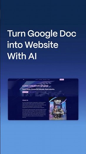 Create an Entire Website from a Google Doc Using AI