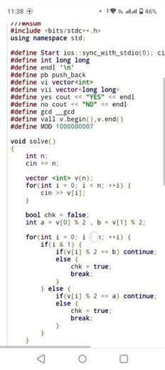 A. Array Coloring || Div2 || Codeforces Solution in C++