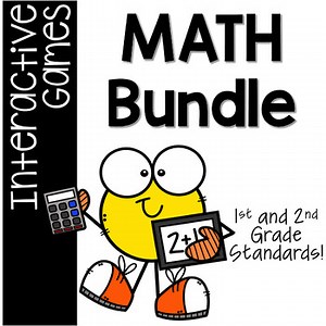 50% OFF Math Interactive Games **BUNDLE** for Grades 1-2 /  Distance Learning