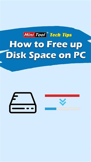 This video shows you how to free up disk space on PC using Disk Cleanup, Storage Sense, and MiniTool Partition Wizard. #WindowsTips #freeupspace | MiniTool