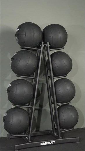 Mirafit 8 Medicine Ball Storage Rack #gymequipment