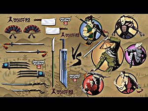 Shadow Fight 2 | All Boss Weapons vs Hermit and Bodyguards