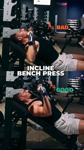 Harry Thompson | Fast Six Pack Coach on Instagram: "Why? 👇🏽 An incline doesn’t actually “target” your upper chest Your upper chests main function is shoulder flexion (bringing your arm over your head) So when your elbows are flared out wide You’re getting less shoulder flexion and turning it into a normal bench press but at a different angle Which is cool for your mid chest ✅ But not amazing for your upper chest Simple fix is to tuck your elbows in front of your body So your arm is forced to d
