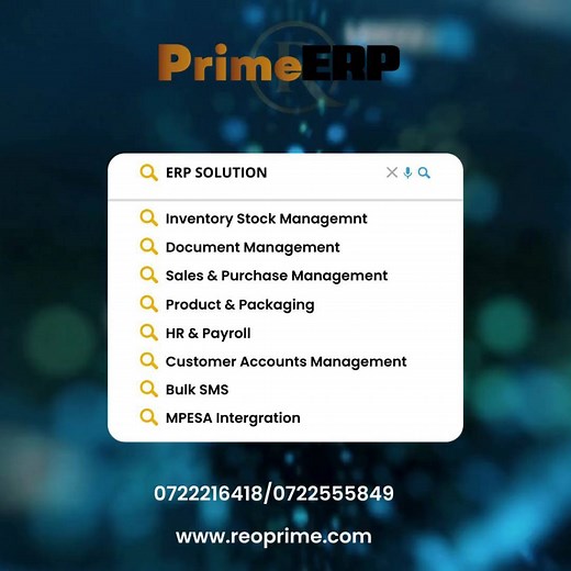 Prime Erp | Reoprime Solutions LTD