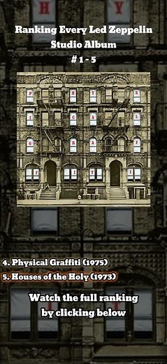 Ranking Every Led Zeppelin Studio Album - Part 2 (1-5) FINAL