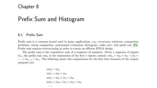 chapter 8 Prefix Sum and Histogram
