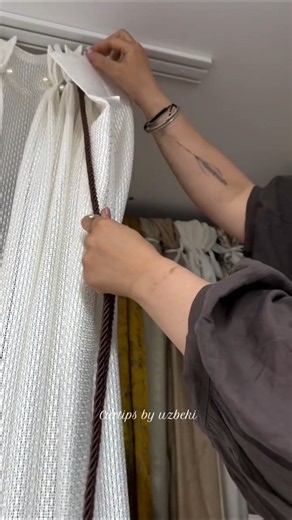 How to use rope for hanging a curtain #homedecor #diy #tips #tricks #curtains