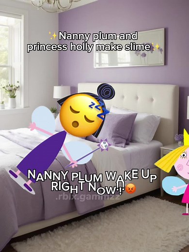 Nanny Plum and Princess Holly Make Slime Adventure