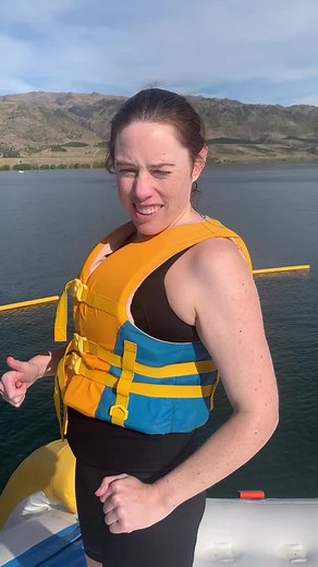 Amy couldn’t stop screaming every time she went down the slides 🤣 #waterslide #waterpark #nz #slide #aquapark #funny #screamer #adultswim #playground