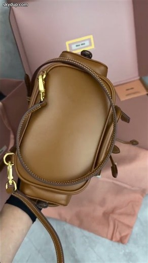 Miu Miu Brown Leather Backpack