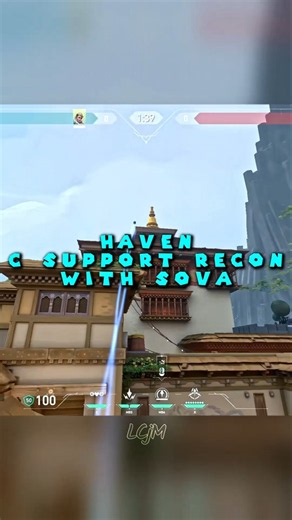 Haven C Support Recon Lineup with Sova🏹 #shorts #valorant #valorantlineups #gaming #viral