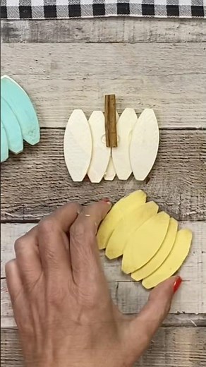Cutest wood biscuits pumpkins! Great on a tiered tray! 🎃 wood biscuit crafts, fall crafts, pumpkins