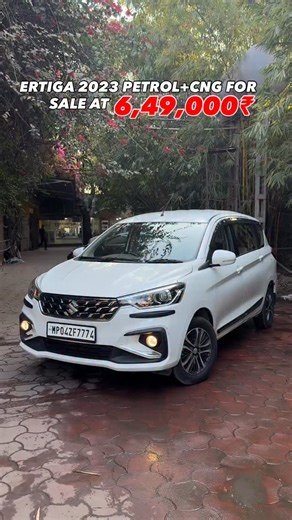 @thefuturecars__ on Instagram: "Make & Model: Ertiga VXI O - Manufacturing Year: 2023 - Registration Year: 2023 - Ownership: first Owner - Transmission: manual - Colour: white - Fuel Type: Petrol + Cng - Engine Capacity: 1.5 L - Driven: 56,237 km aproxx * price: 10,29,000₹ - Registration Validity: August 2038 - Accidental History: None. - location Bhopal . . . #bhopal #indore #jabalpur #ertiga #cngcar"