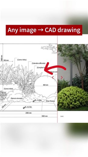 image to CAD drawing? Comment AIR send the plugin link #cad #architecture #landscape #interiordesign