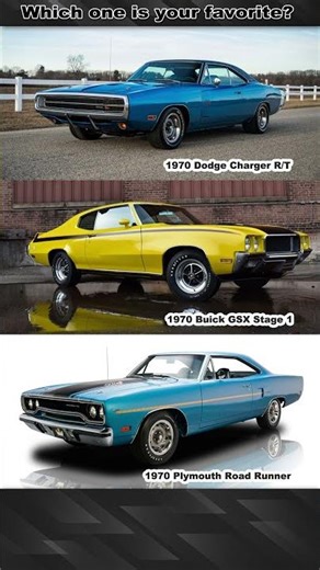 Charger RT, GSX Stage 1 or Road Runner? Which one is your favorite?