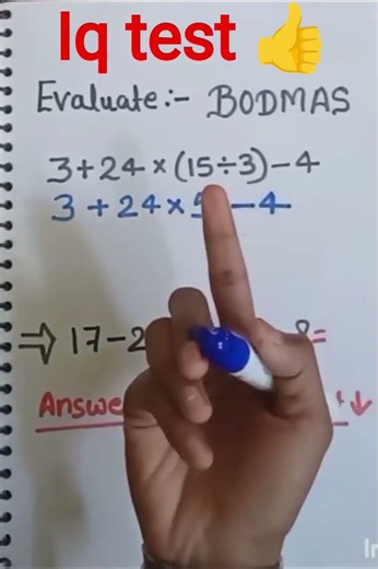 "Unlock the Secrets of Basic Maths: Master the BODMAS Rule in Minutes!"#iqtest#maths#shorts#viral